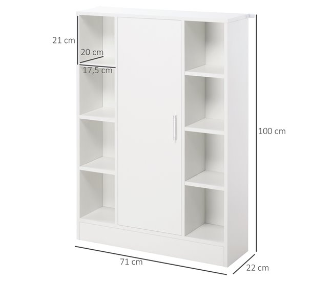 Armário Casa de Banho Melamina de Madeira kleankin 71 Branco