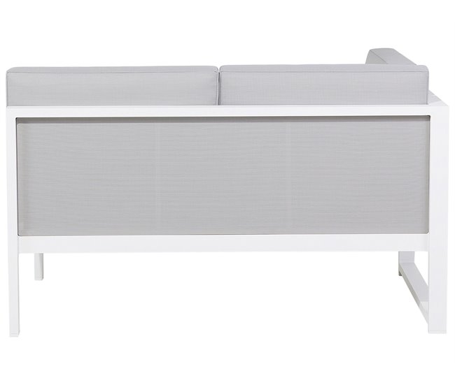 Beliani Conjunto lounge CASTELLA Cinza
