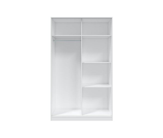 Roupeiro TREVI portas deslizantes 120x200cm branco Branco Brillo