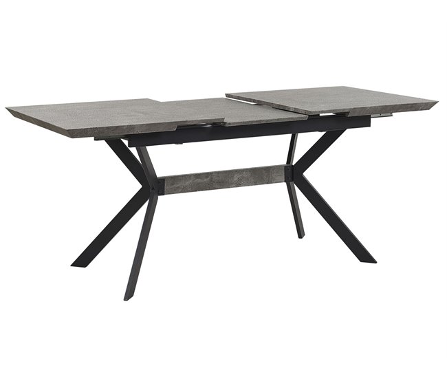 Beliani Mesa de centro AVOCA 80x140 Cinza Claro