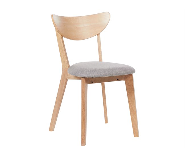Beliani Silla de comedor ERIE Castanho Claro
