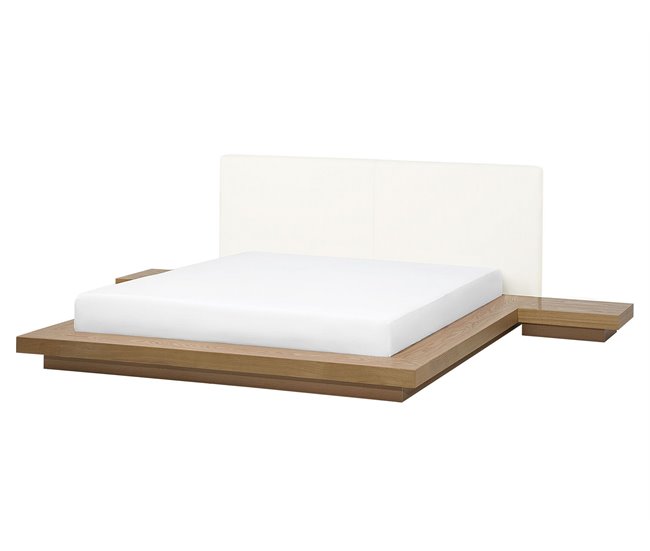 Beliani Cama com estrado MDF ZEN 308x229 Bege