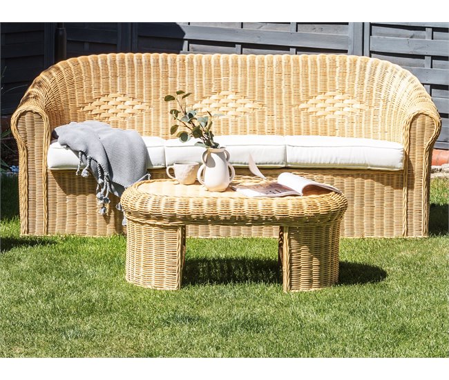 Beliani Mesa de jardim LIVADEIA Natural