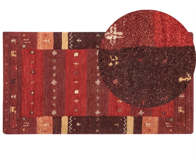 Beliani Pelos curtos SINANLI 80x150 Vermelho