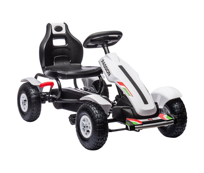 Kart a Pedais PP e Metal HOMCOM Branco