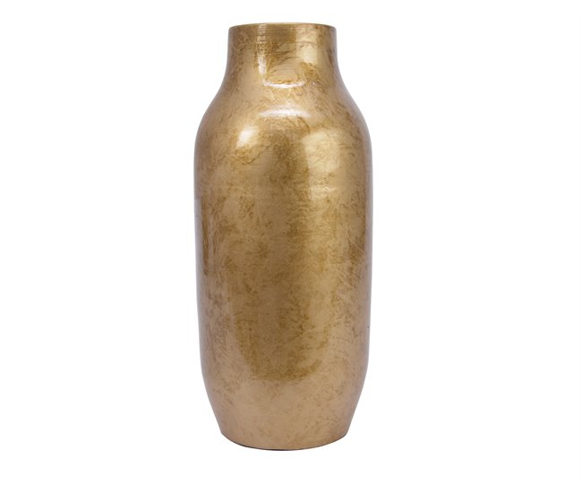 Vaso de terracota POL cerâmica dourada Dourado