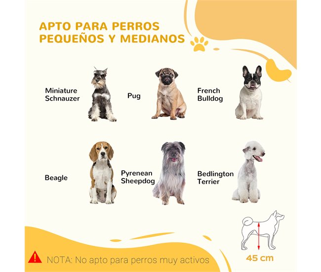 Barreira de Segurança para Cães Madeira de Pinho e Aço PawHut Natural