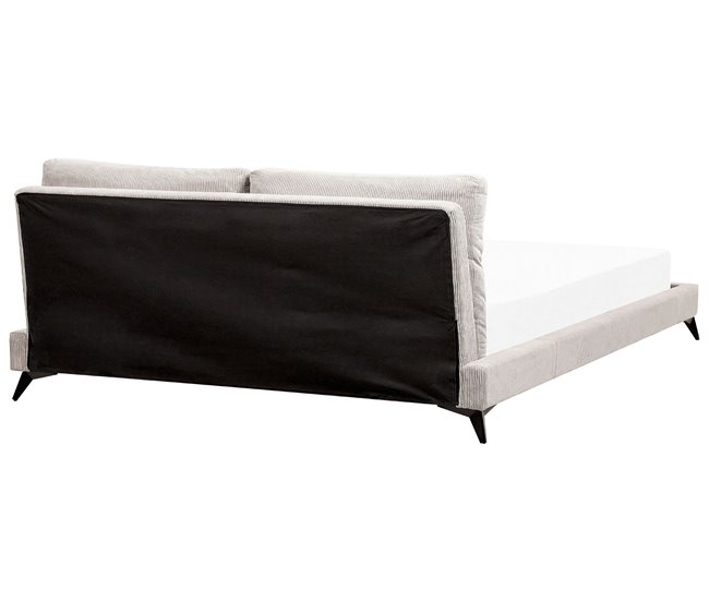 Beliani Cama com estrado Bombazine MELLE 195x240 Bege