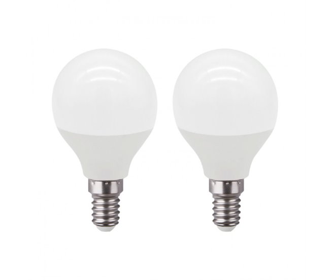 Pack de 2 lâmpadas LED esféricas Premium 7hSevenOn Branco