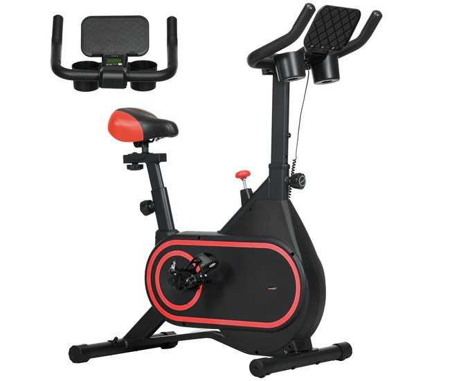 Bicicleta Estática Aço e Polietileno SPORTNOW Vermelho