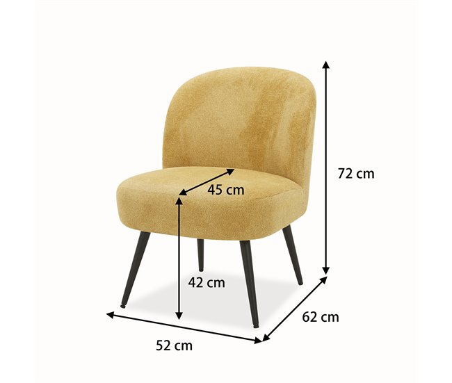 Cadeirão decorativo KITTY Amarelo