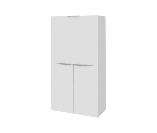 Mesa com efeito de madeira Branco
