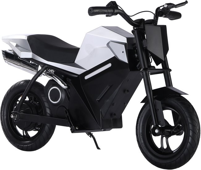 Motocicleta elétrica infantil de 250 W com 3 velocidades, LED Preto