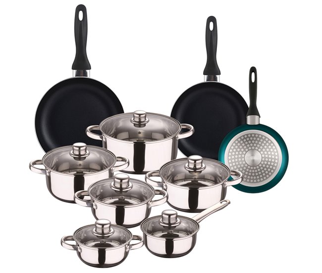 Conjunto de panelas well home de 12 peças + 3 panelas