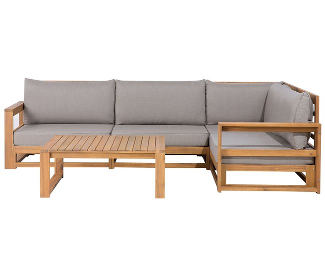 Beliani Conjunto lounge TIMOR Cinza Escuro