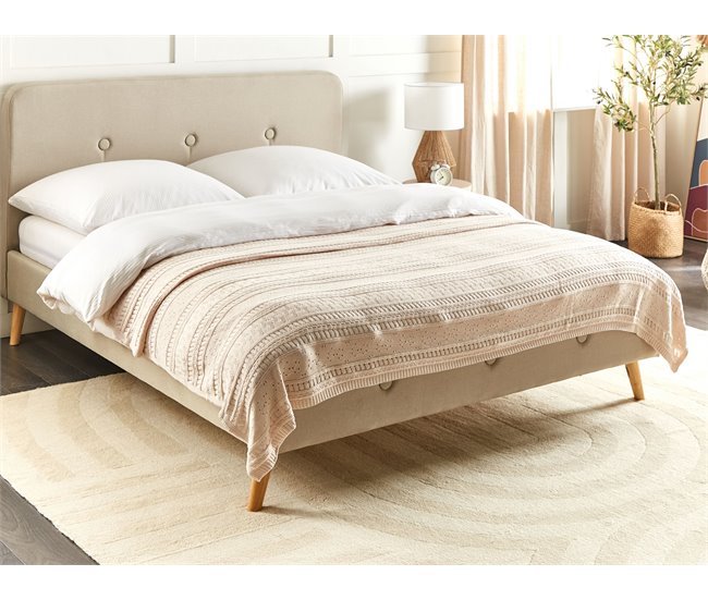 Beliani Cobertor DAULET Creme