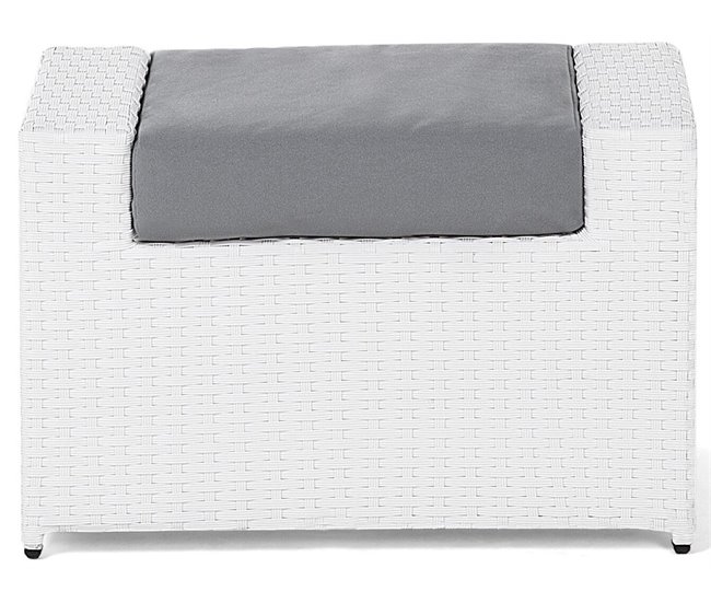 Beliani Conjunto lounge Ratan sintético ROMA Branco