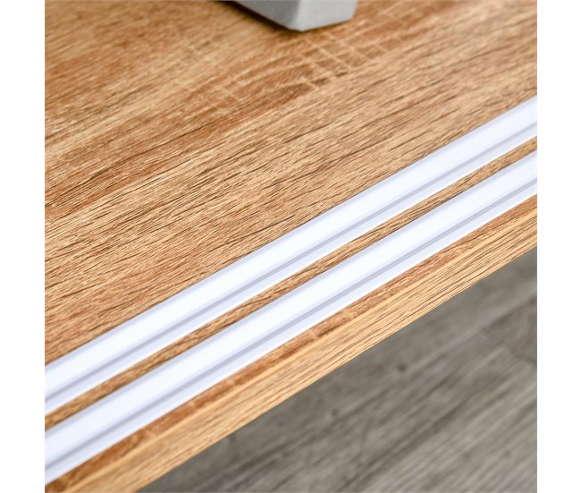 Aparador de Cozinha MDF, Metal HOMCOM 130 Castanho