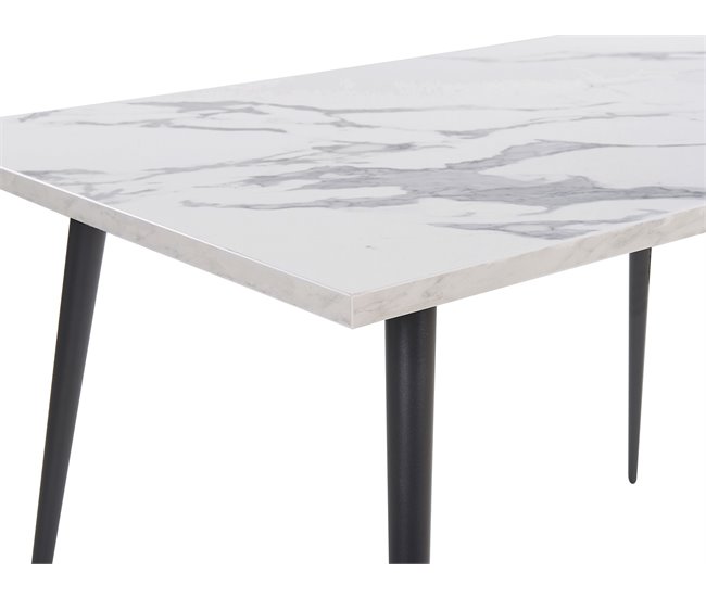 Beliani Mesa de refeições para 4 pessoas SANTIAGO 80x160 Branco