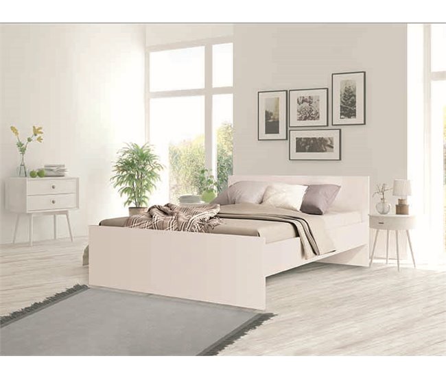 Cama NAIA branco brilhante Branco