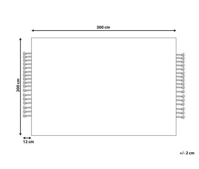 Beliani Entrelaçado DEDEMLI 200x300 Bege
