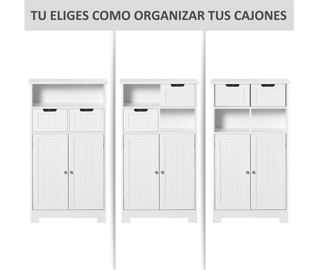 Armário de Casa de Banho MDF kleankin, casa - casa de banho Branco