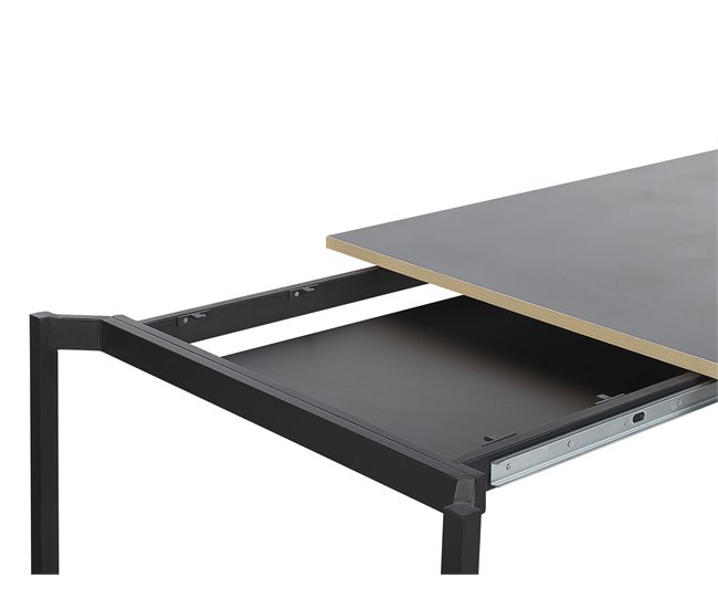 Beliani Mesa de jantar AVIS 90x140 Preto