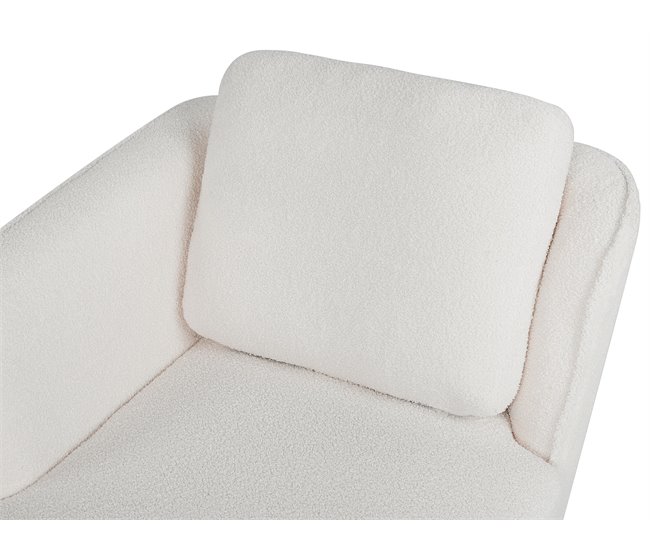 Beliani Chaise longue Bouclé ARTHEZE Castanho Claro