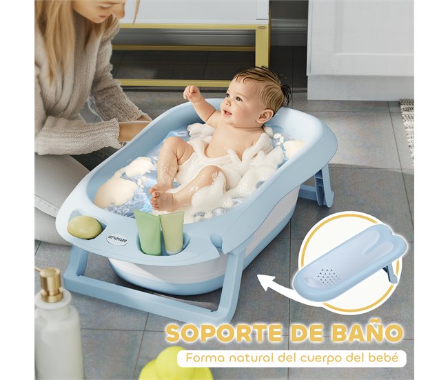 Banheira para Bebé PP, TPE AIYAPLAY Azul
