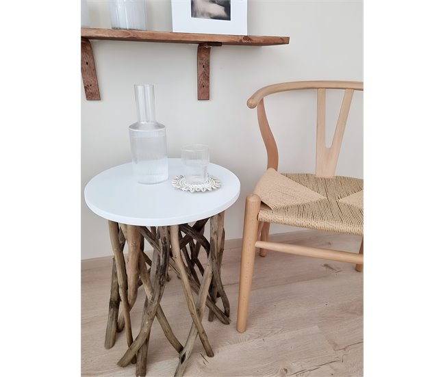 Beliani Mesa de jantar HUDSON 36x36 Branco