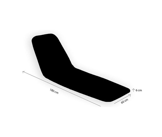  Acomoda Textil - Colchão de espreguiçadeira impermeável. Branco
