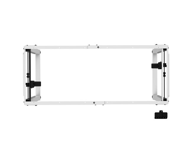 Estrutura de secretária Kirkkonummi ajustável em altura em aço 135x55 Branco