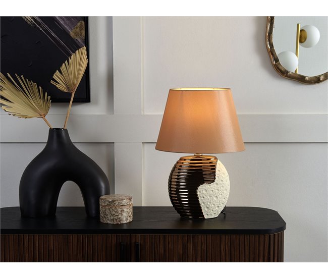 Beliani Candeeiro de mesa ESLA Areia