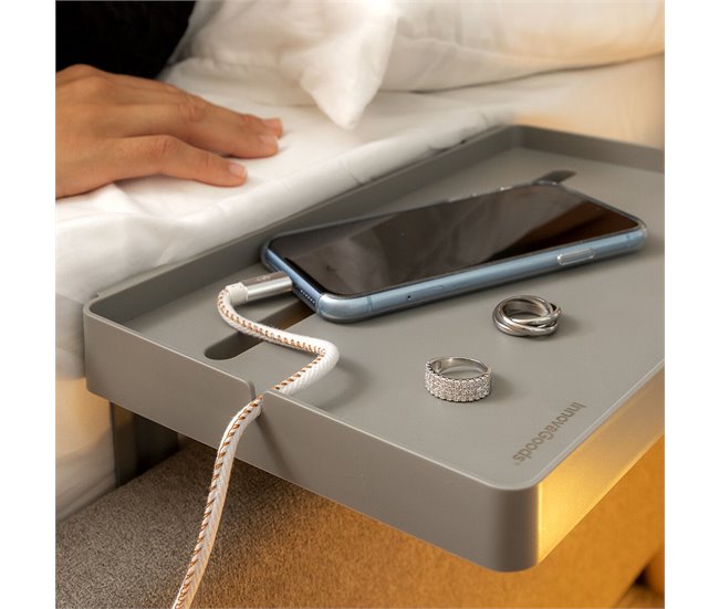 Prateleira Universal para a Cama Modelo Bedten Cinza