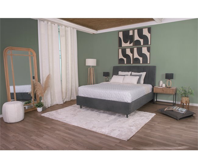 Cama MAJESTIC 150x190 cm cinza Cinza