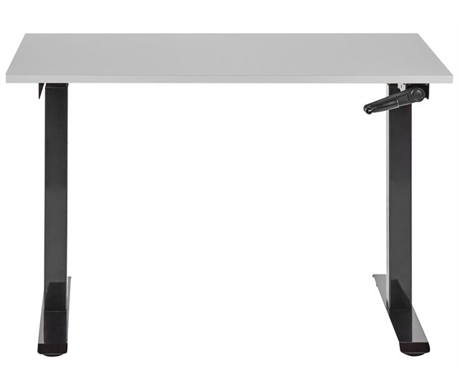 Beliani Escritorio de altura regulable manual DESTINES 120x72 Branco