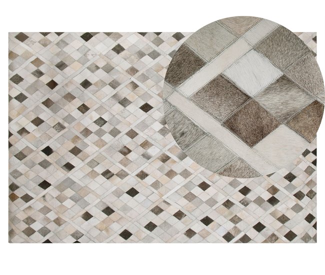 Beliani Pelos curtos HIRKA 140x200 Cinza