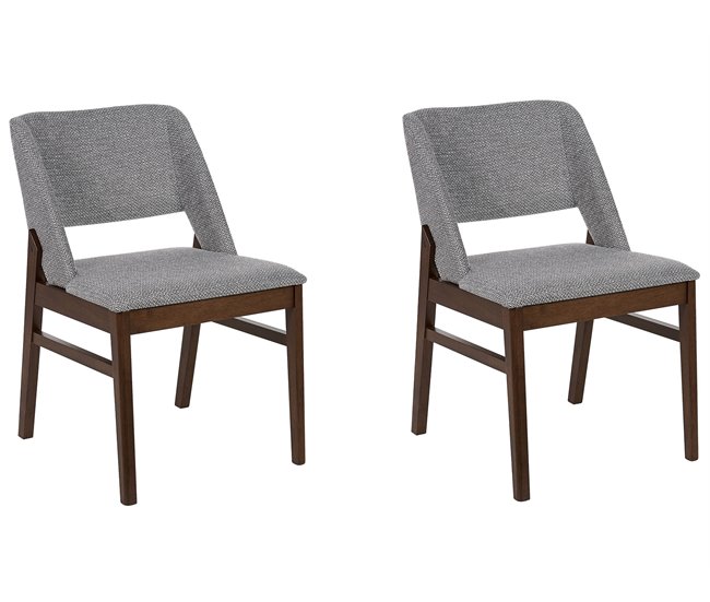 Beliani Silla de comedor BELLA Cinza Claro