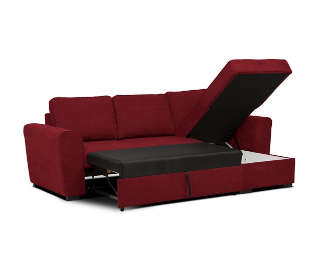 Chaise longue com cama ASTON Vermelho