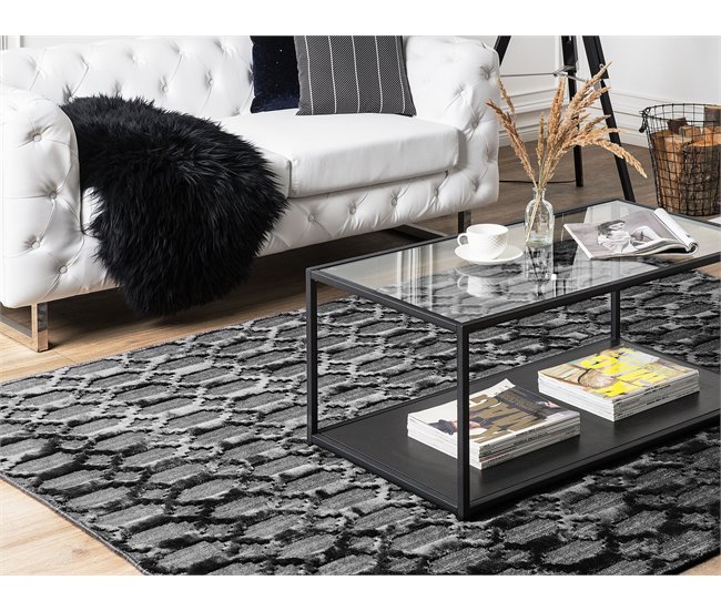 Beliani Pelos curtos CIZRE 160x230 Azul Marino