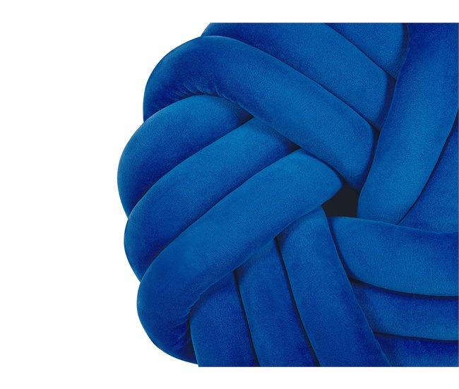 Beliani Almofada decorativa AKOLA 30x30 Azul Marino