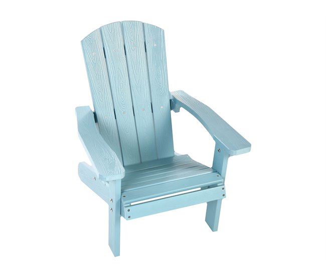 Beliani Cadeira de jardim ADIRONDACK Azul Claro