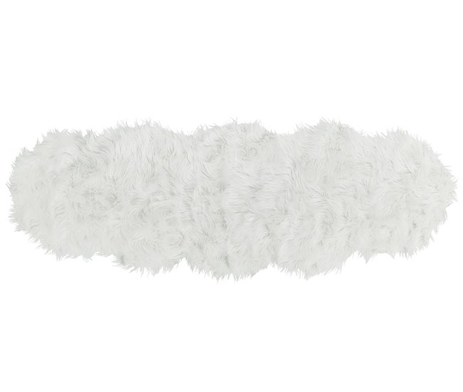 Beliani Decoração em pele de ovelha MAMUNGARI 60x180 Branco