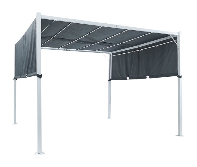Beliani Pérgola de Jardim PARGA Cinza