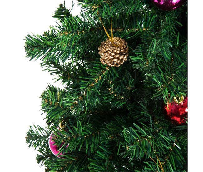 Árvore de Natal Artificial PVC e Metal HOMCOM, casa - natal Verde