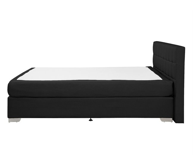 Beliani Cama continental Poliéster ADMIRAL 151x212 Preto