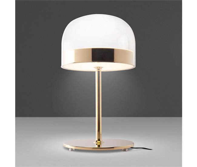 ANGEL CERDA Candeeiro de mesa em aço e vidro transparente Dourado