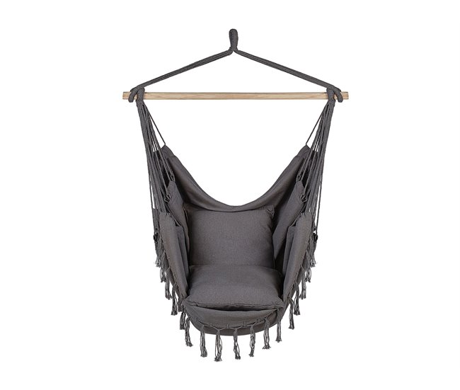 Beliani Sillón colgante BONEA Cinza