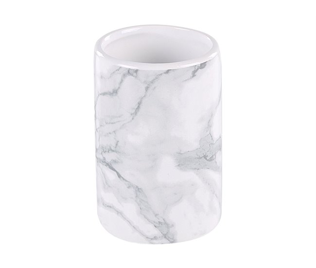 Beliani Conjunto de accesorios de baño ARAUCO Branco