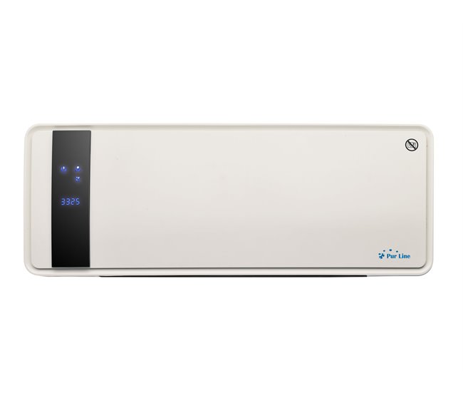 Aquecedor de parede cerámico 2000W com visor digital, controlo remoto Branco